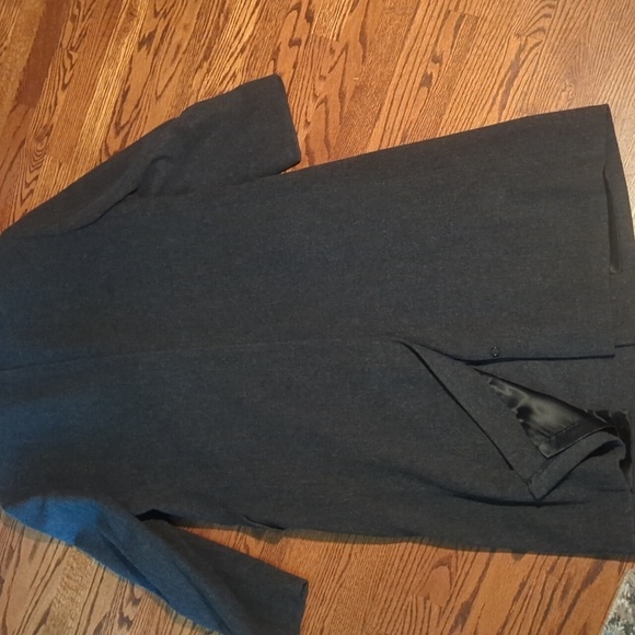 Vtg London Fog 100% wool deep charcoal long length dressy winter coat sz 42R - Picture 5 of 13